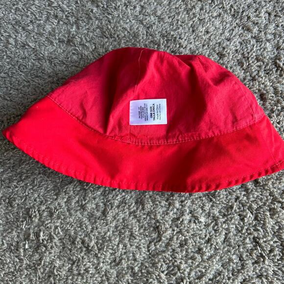 Crab Swim Bucket Hat Baby Red White One Size - Picture 2 of 6